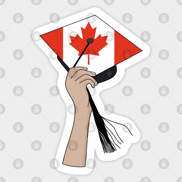 Holding the Square Academic Cap Canada Sticker by DiegoCarvalho